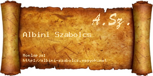 Albini Szabolcs névjegykártya
